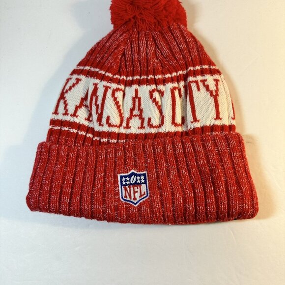 Kansas City Chiefs New Era Winter Knit Hat Beanie Fleece Lined One Size NWT. - Picture 4 of 8